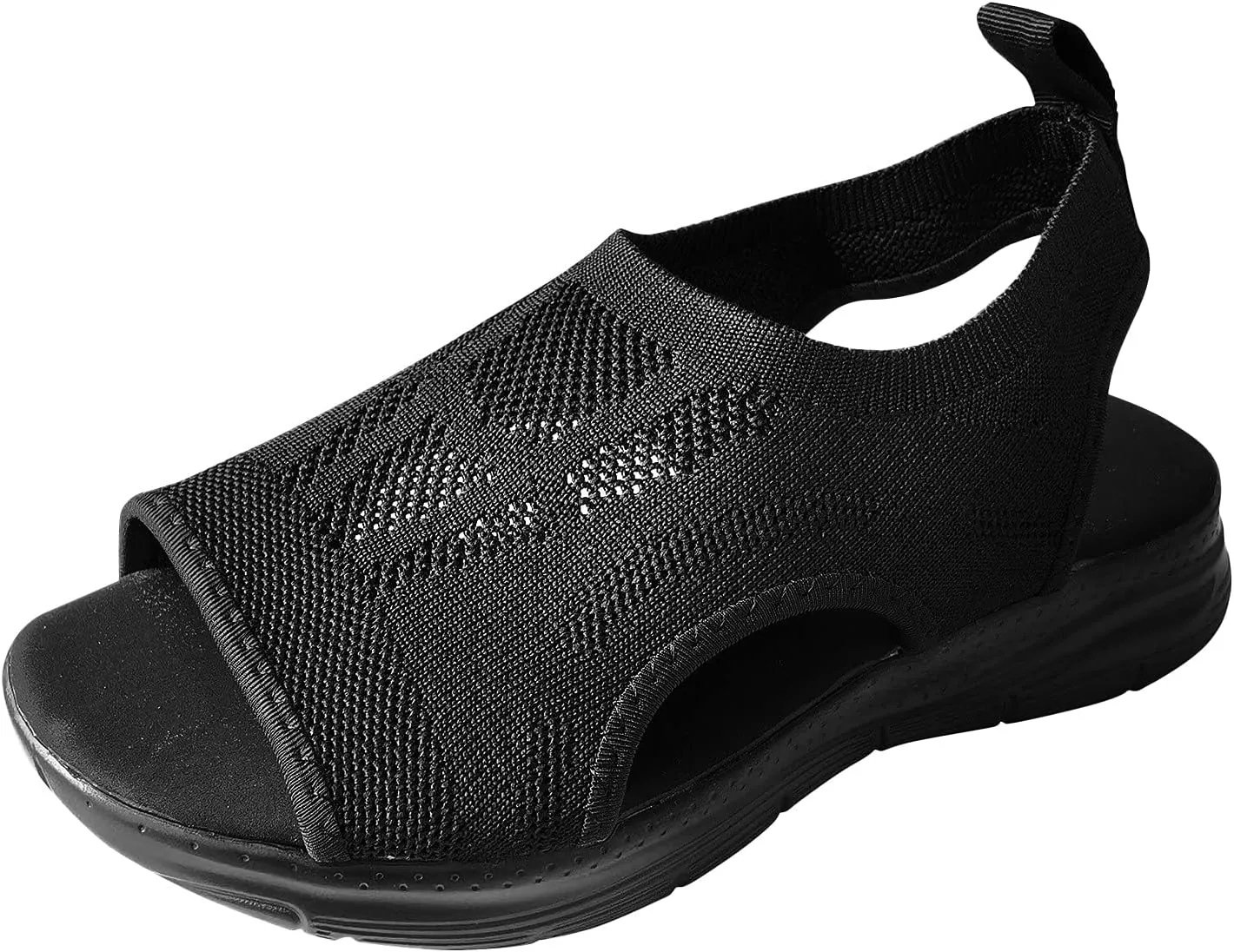 Women Walking Sandals Arch Support Orthotic Comfortable Wedge Platform Casual Open Toe Mesh Sport Sandals Breathable