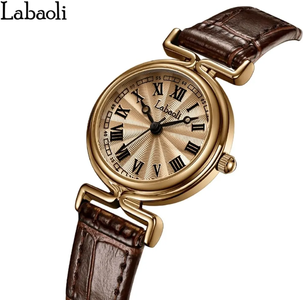 Women Watches for Ladies Female Square Small Slim Light Black Leather Band Waterproof Fashion Casual Simple Young Girls Gifts Gold Wrist Watch