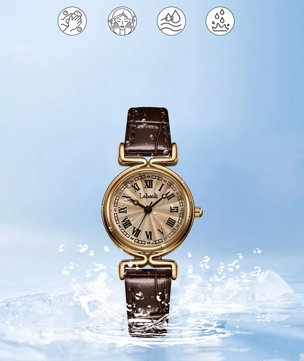 Women Watches for Ladies Female Square Small Slim Light Black Leather Band Waterproof Fashion Casual Simple Young Girls Gifts Gold Wrist Watch