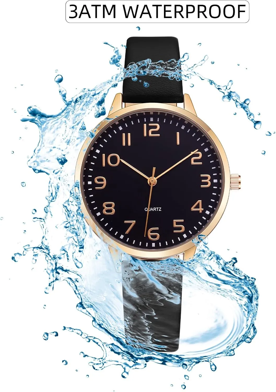 Women Watches Leather Mesh Strap Round Case Analog Fashion Ladies Wrist Watches