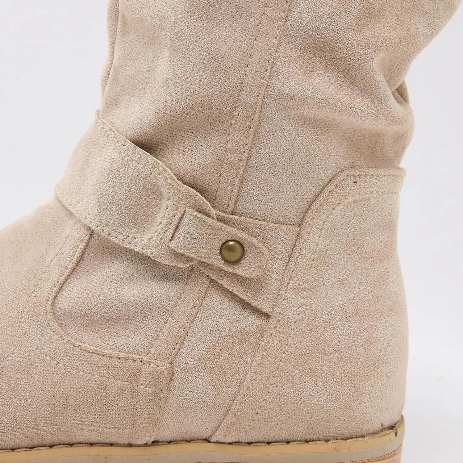 Womens Boots Knee High Boots Women Platform Boots Fall Boots for Women 2024 Women's Slip On Slouch Short Ankle Boot