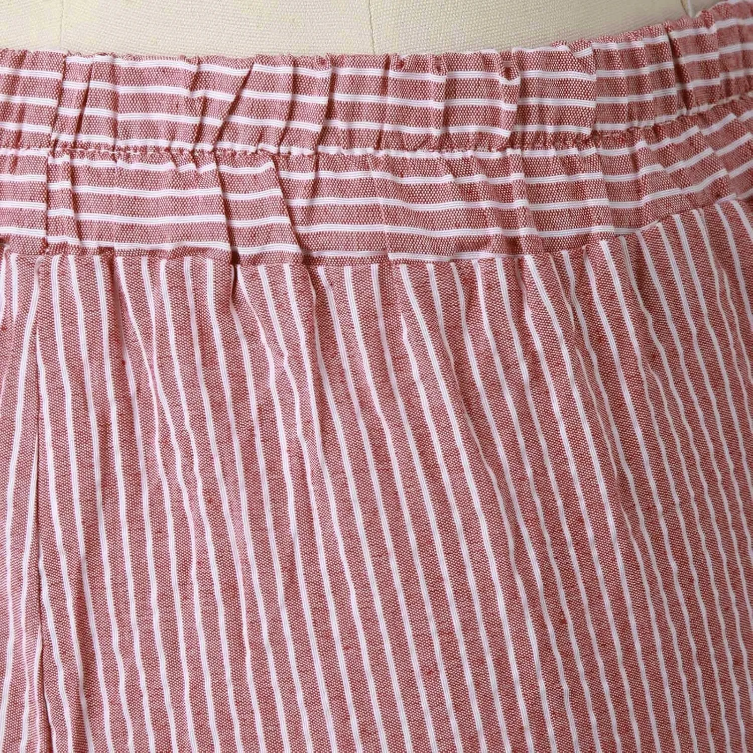 Womens Casual Pants Side Button Lightweight Drawstring Elastic Waist Pants Straight Leg Baggy Trousers with Pockets
