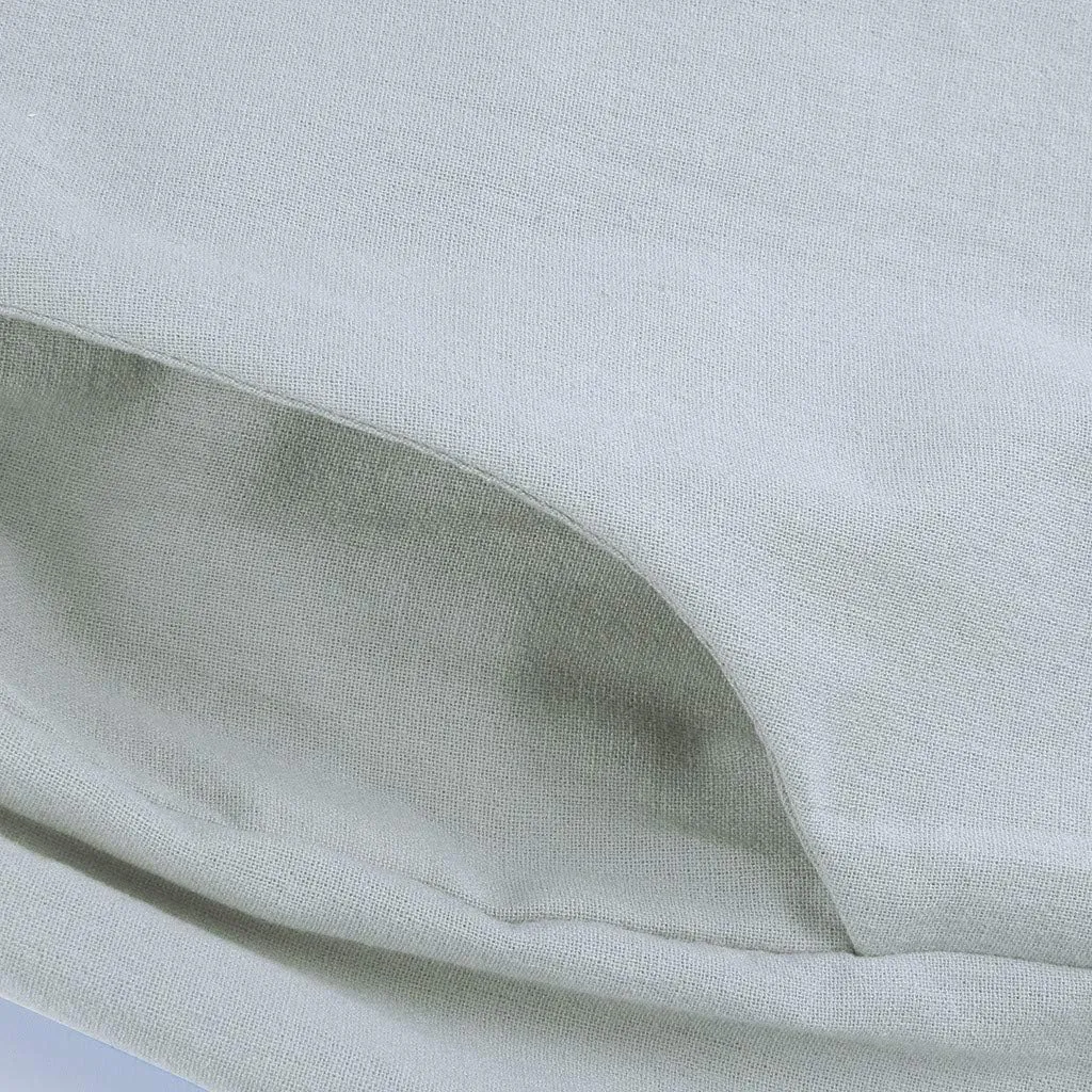 Women's Cotton Linen Summer Pants Drawstring Elastic High Waisted Casual Loose Lightweight Stretch Wide Leg Trousers
