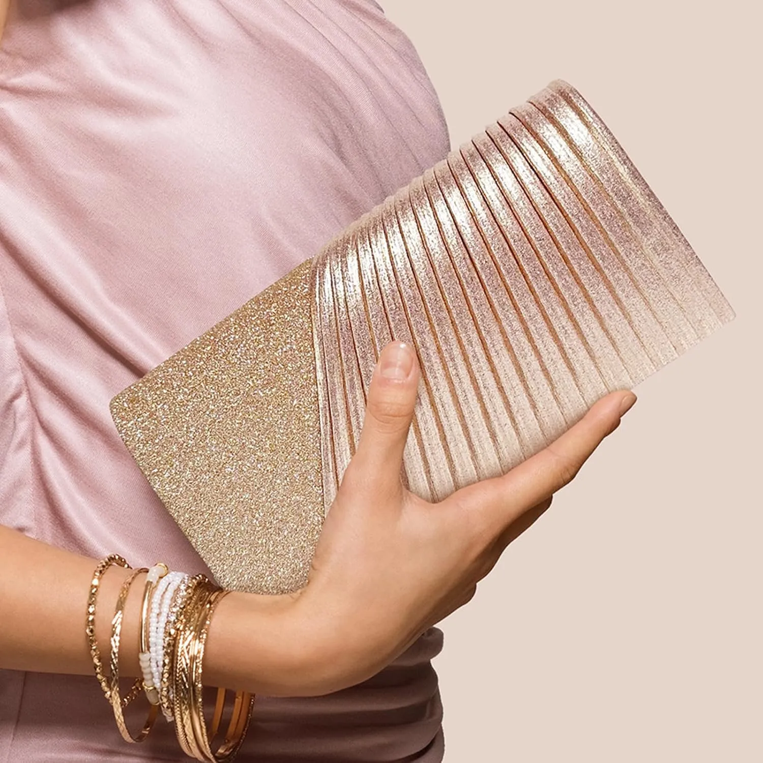 Womens Evening Bag Sparkly Clutch Purses for Women Wedding Party Purses Glitter Cocktail Prom Handbags