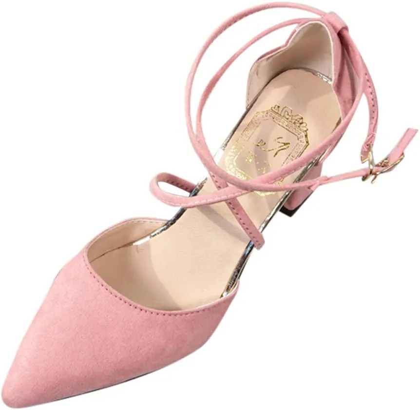 Women's Fashion Casual Pointed Toe Square Heel Wedding Shoes High Heel Sandals Wedges Sandals for Women Dress