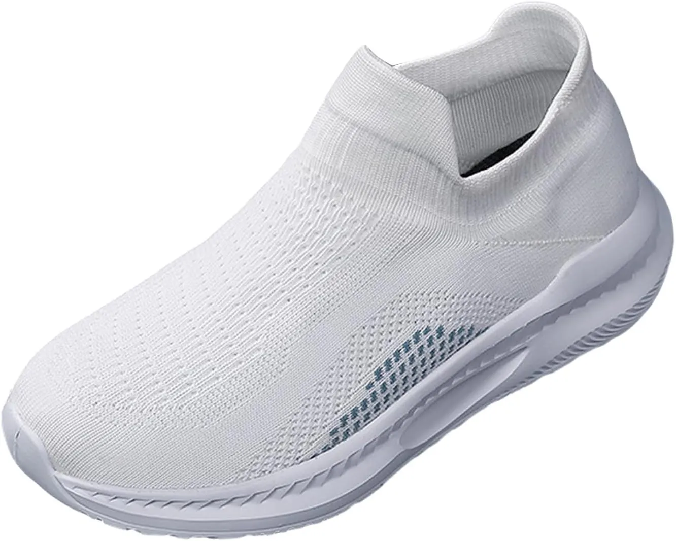 Women's Fly Woven Breathable Sports Shoes - Versatile Non-Slip Outdoor Running Shoes for All Seasons (6.5 UK Wide) White