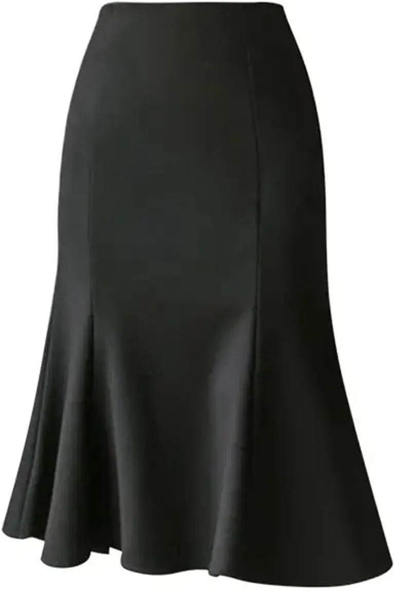 Women's Four Seasons Versatile Flare Swing Skirt Shows High Waisted Half Body Skirt