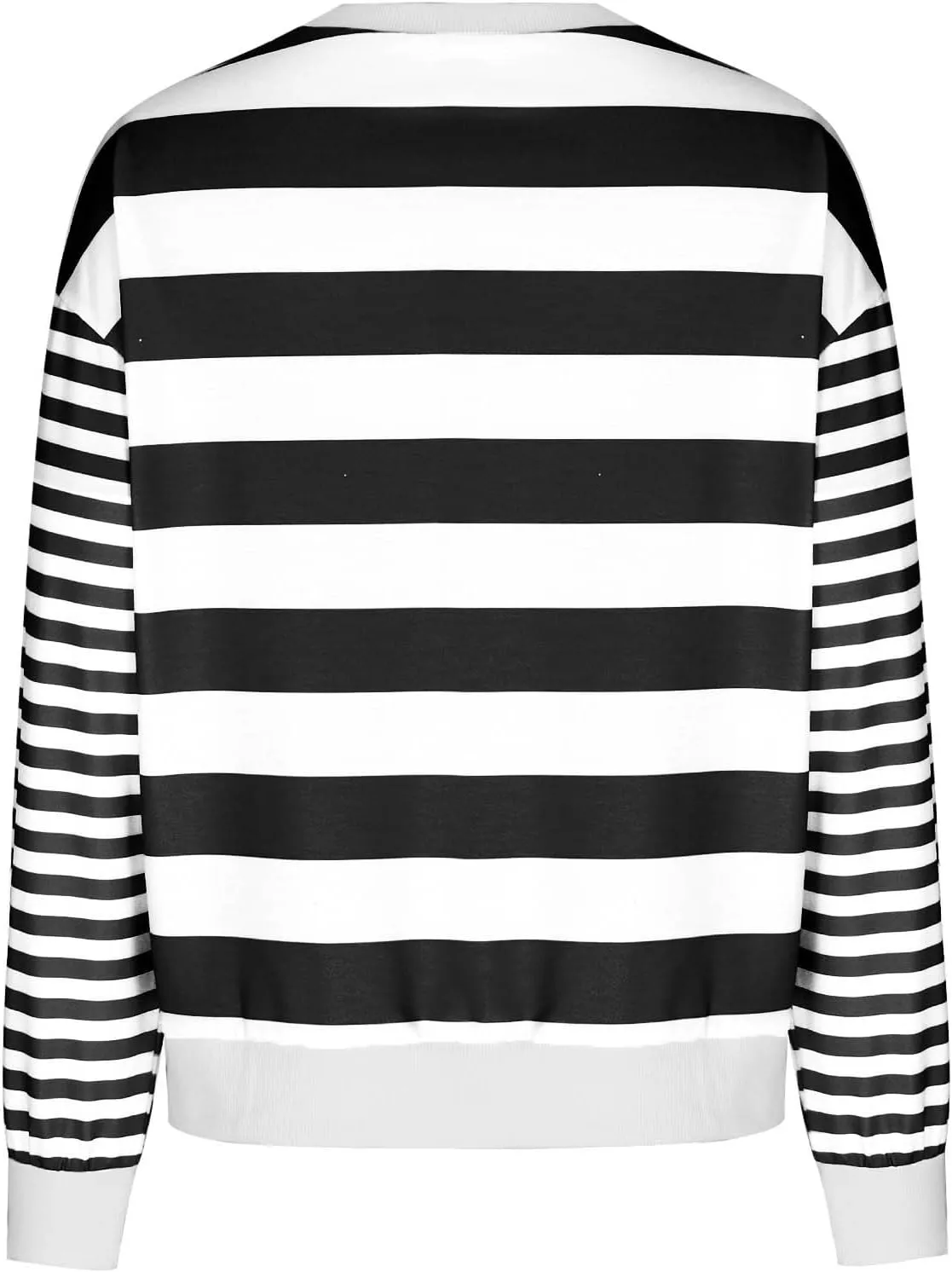 Womens Long Sleeve Shirts Cute Crewneck Pullover Tops Casual Loose Striped Blouses 2024 Fall Fashion Outfits