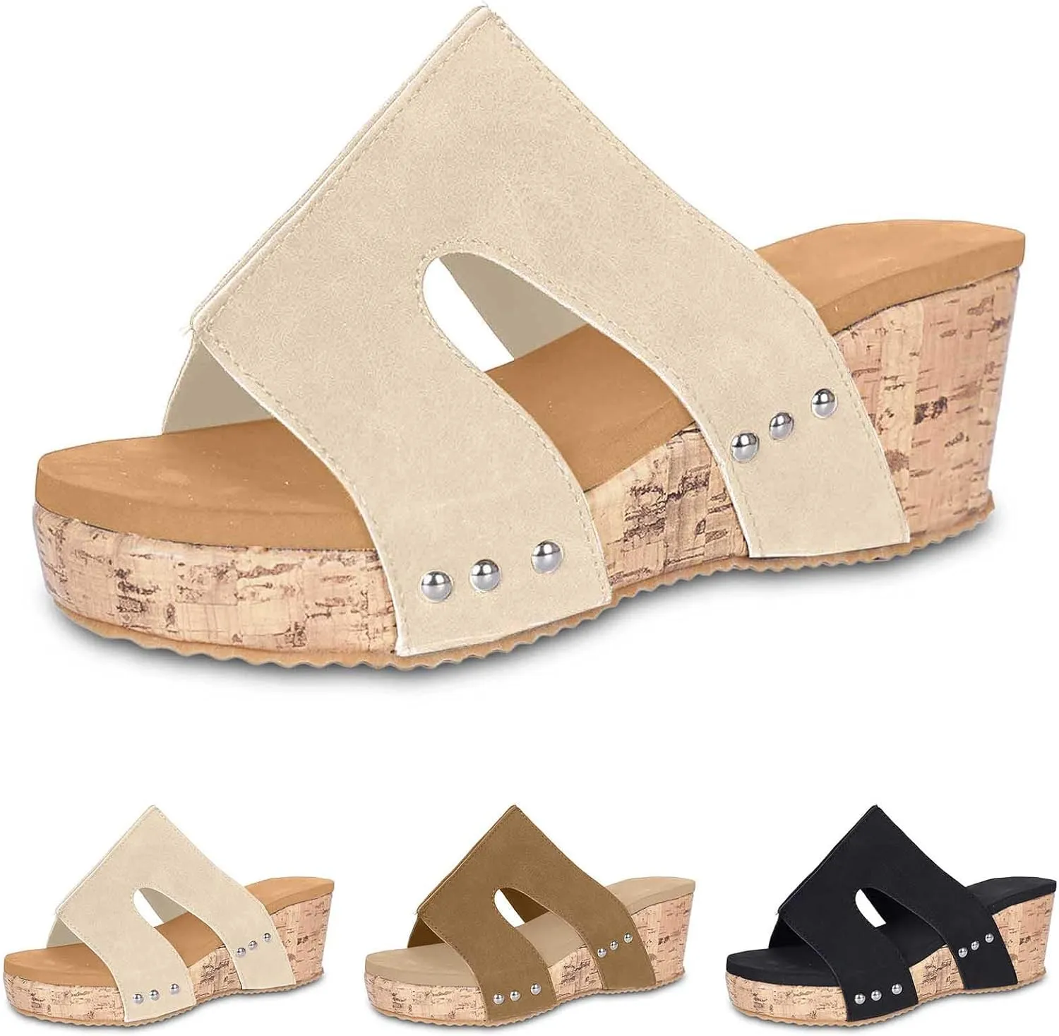 Women's Open Toe Orthopedic Casual Flatform Platform Wedges Sandals Arch Support Non Slip Summer Dress Walking Shoes
