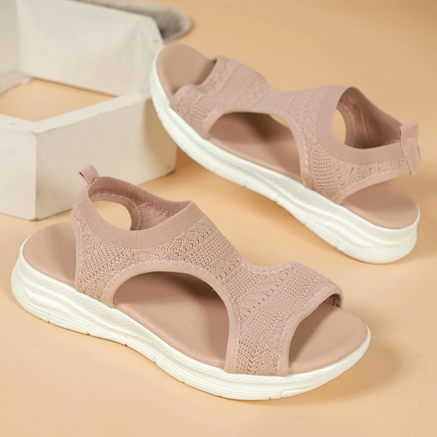 Women's Orthopedic Walking Sandals Dressy Woven Mat Sandals for Women Breathable Comfortable Shoes Arch Support Wide Fit Sport Sandals Athletic Hiking Outdoor Soft Sole Sandals