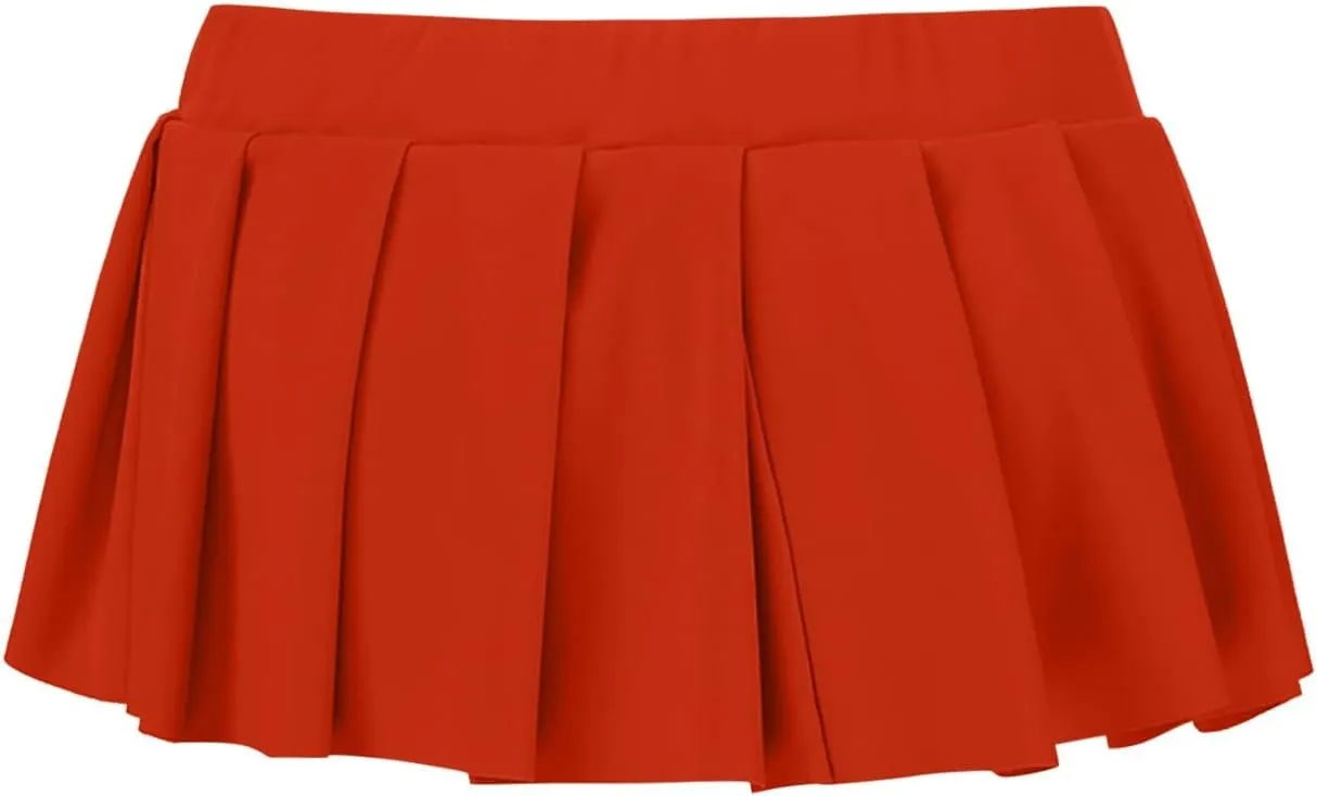 Womens Pleated Skirts Y2k Mini Skirt Casual Short Skirts Micro Ruffle Lingerie Skirt for Schoolgirl Outfits