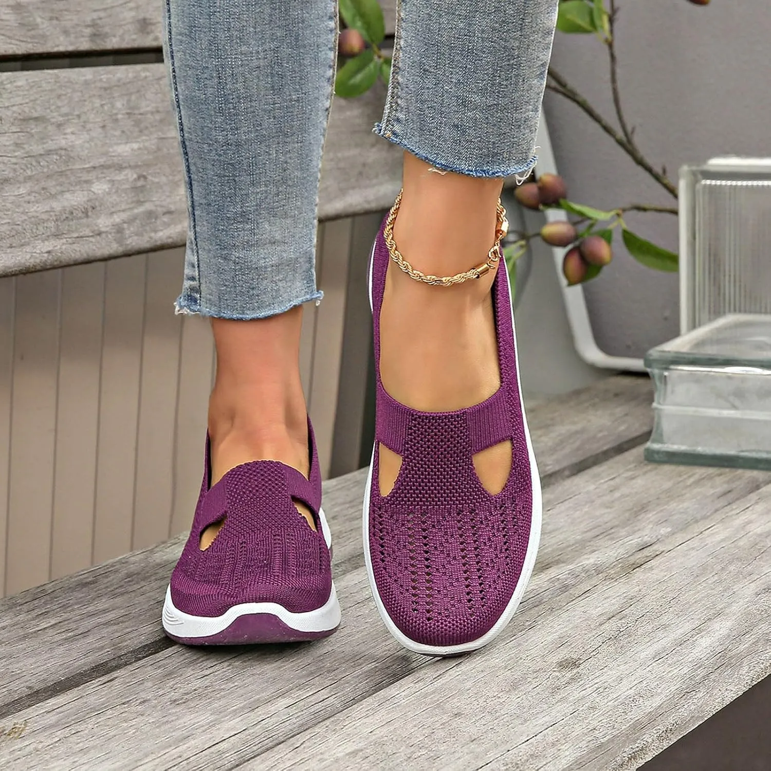 Women's Sandals Orthopedic Arch Support Sandals Memory Foam Sandals Mesh Breathable Soft Sneakers Slip on Walking Shoes
