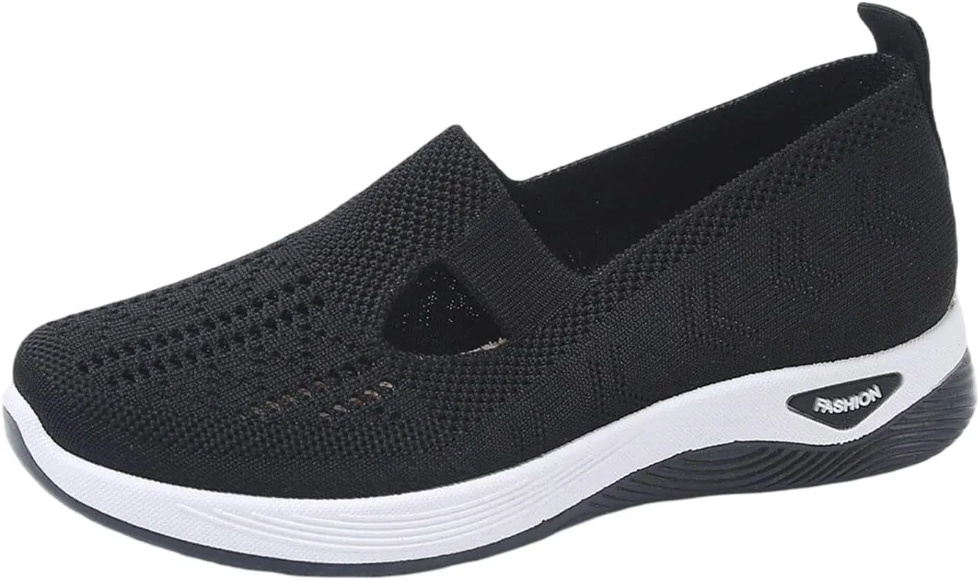Women's Sandals Orthopedic Arch Support Sandals Memory Foam Sandals Mesh Breathable Soft Sneakers Slip on Walking Shoes