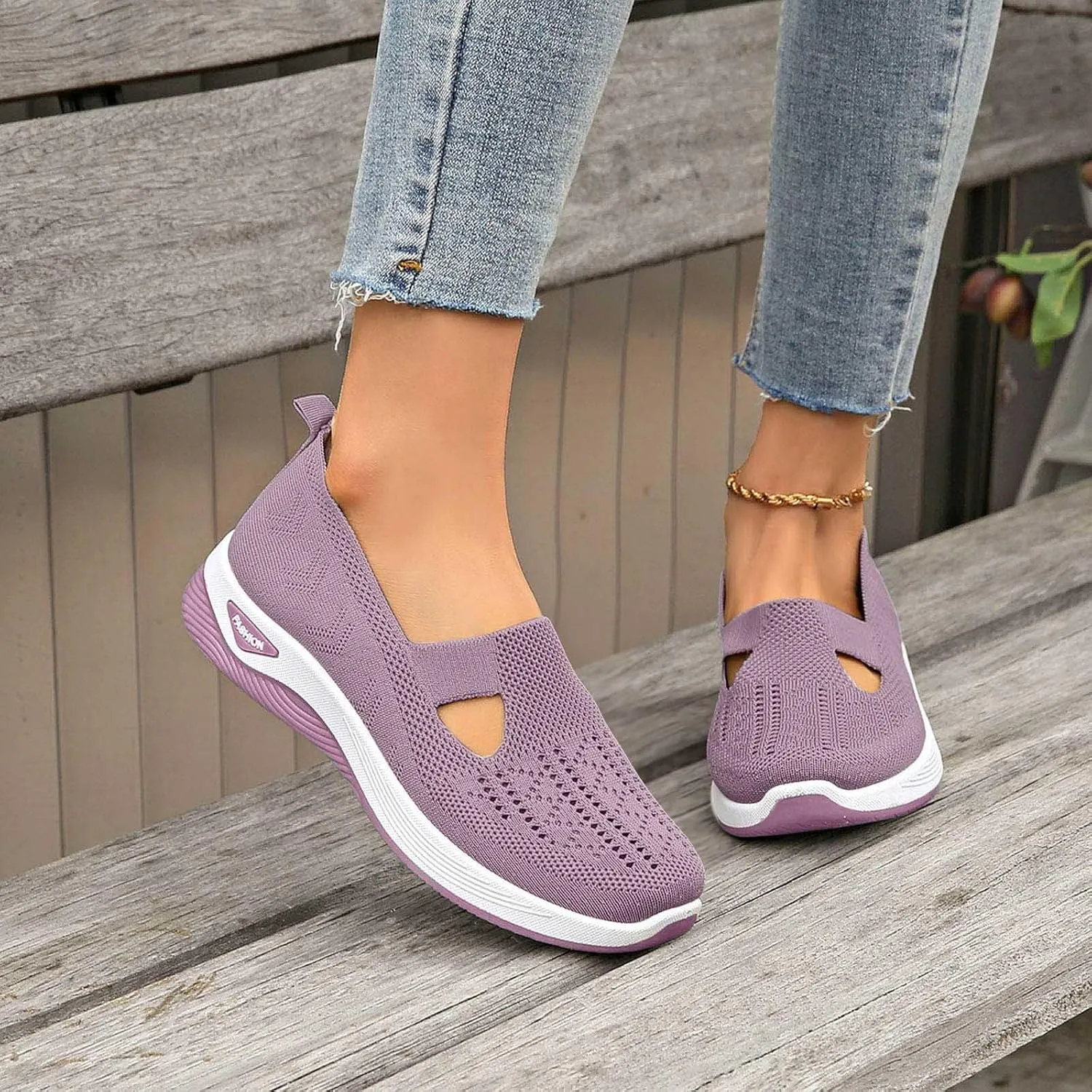 Women's Sandals Orthopedic Arch Support Sandals Memory Foam Sandals Mesh Breathable Soft Sneakers Slip on Walking Shoes