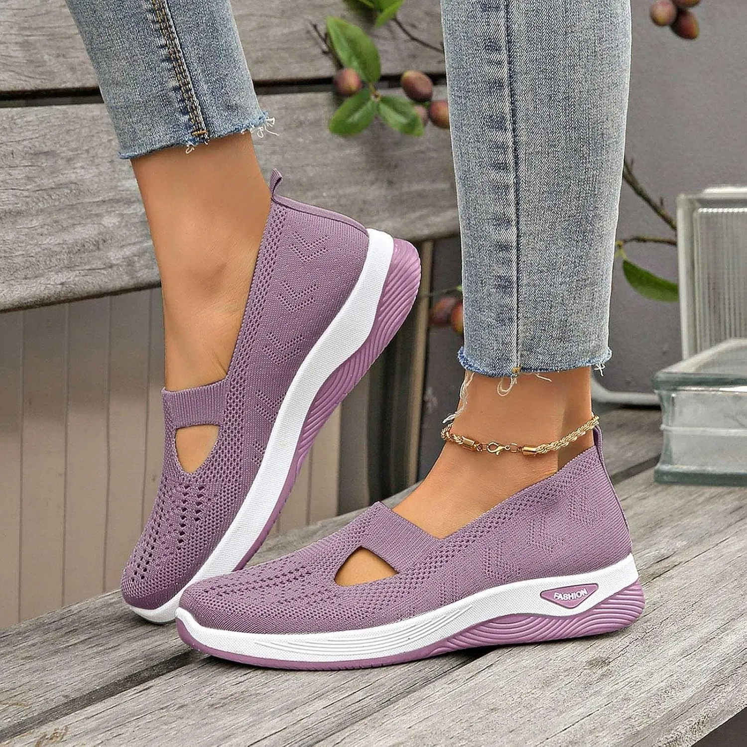 Women's Sandals Orthopedic Arch Support Sandals Memory Foam Sandals Mesh Breathable Soft Sneakers Slip on Walking Shoes