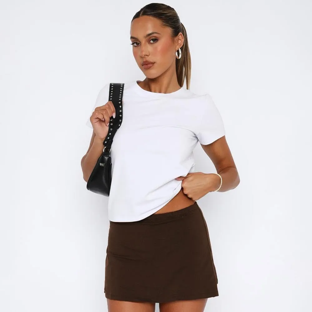 Women's Skorts Short Skirts Basic Casual Versatile Stretchy Split High Waist Pencil Bodycon Mini Skirt