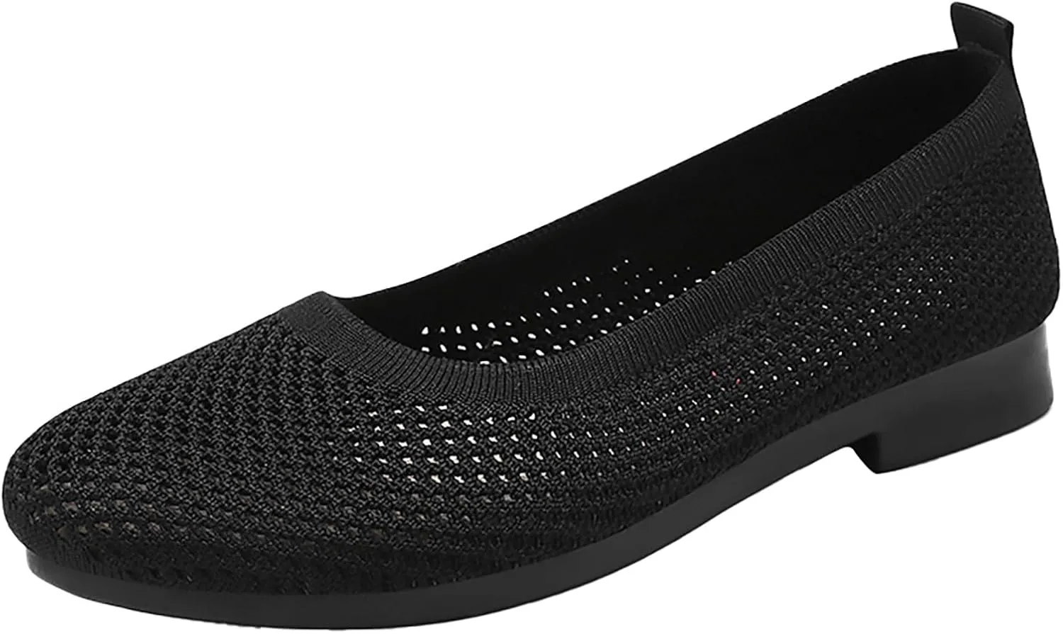 Women's Sneakers Large Size 35 Casual Summer Footwear Fly Woven Flat Breathable Block Heel Wide Fit (6.5 UK Black)