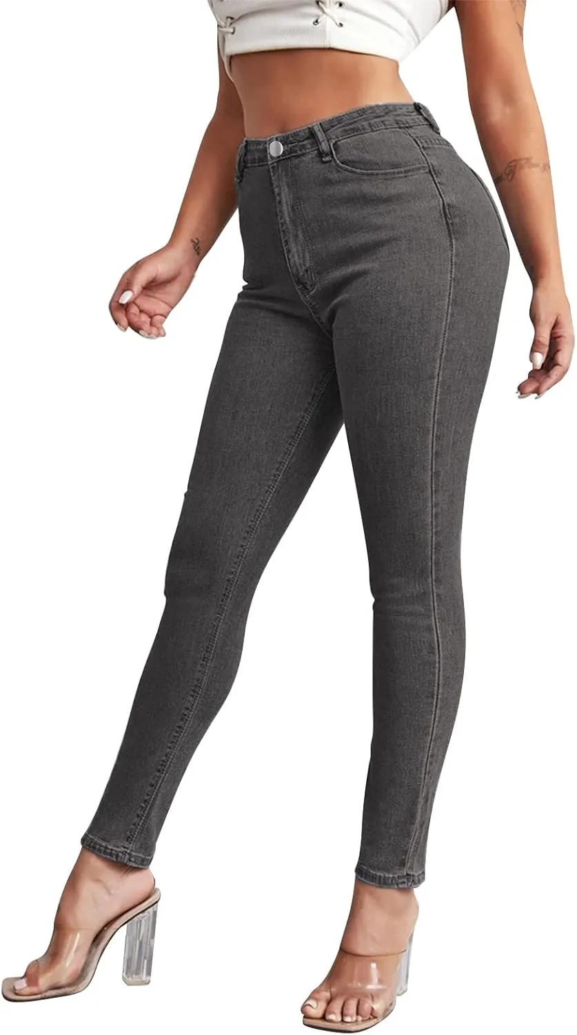 Women's Stretchy Skinny Jeans High Waisted Slim-Fit Butt Lifting Jeggings Sexy Comfy Plus Size Long Denim Pencil Pant