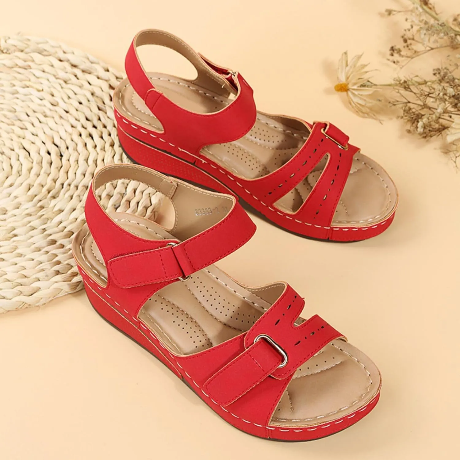 Women's Summer Walking Sandals Comfortable Platform Ankle Strap Shoes, Sport Slingback Elastic Band Platform Shoes Casual Orthopedic Wedge Sandals for Women