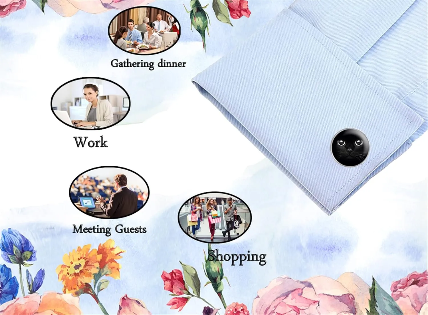 XUTAI Cufflinks for Men Classic Cuff Links for Tuxedo Shirts Business Wedding 2pcs in Gift Box