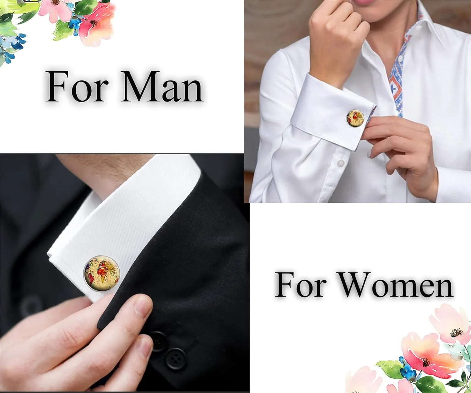 XUTAI Cufflinks for Men Classic Cuff Links for Tuxedo Shirts Business Wedding 2pcs in Gift Box