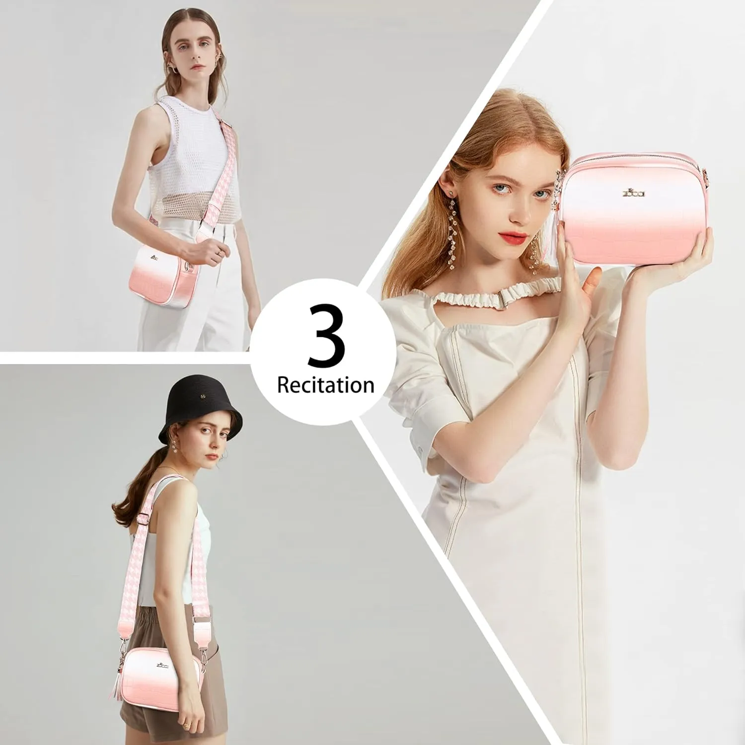 ZOCAI Camera Crossbody Shoulder Bags for Women Small Cluth Vegan Leather Handbag Purses with Adjustable Strap Lightweight